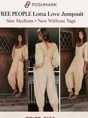NWOT Free People Intimately Lotta Love Jumpsuit